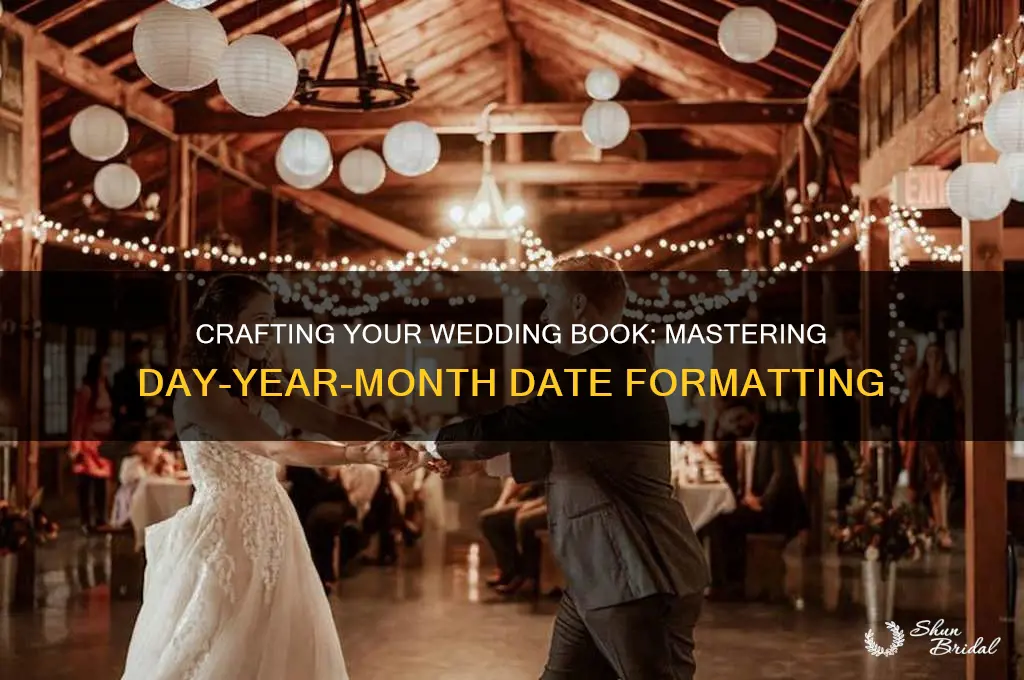 how to order day year month dates write wedding book