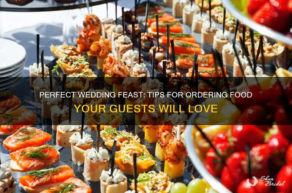how to order food for a wedding