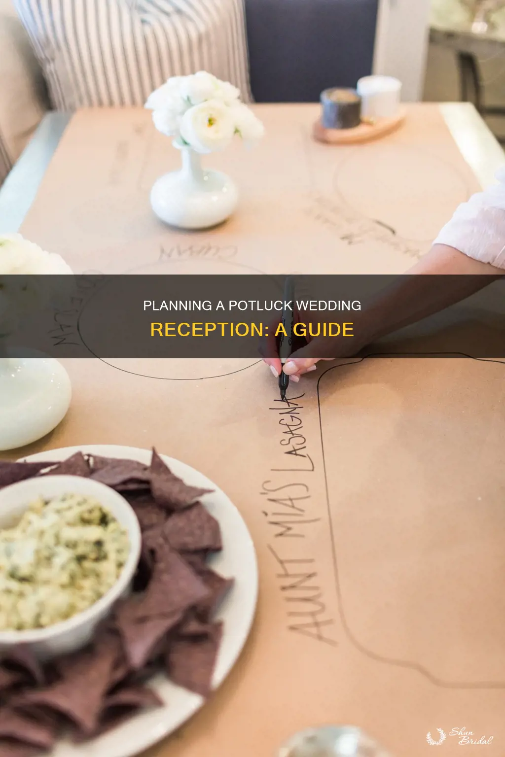 how to organize a potluck wedding reception