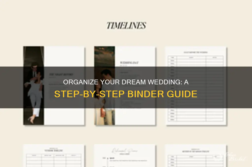 how to organize a wedding binder