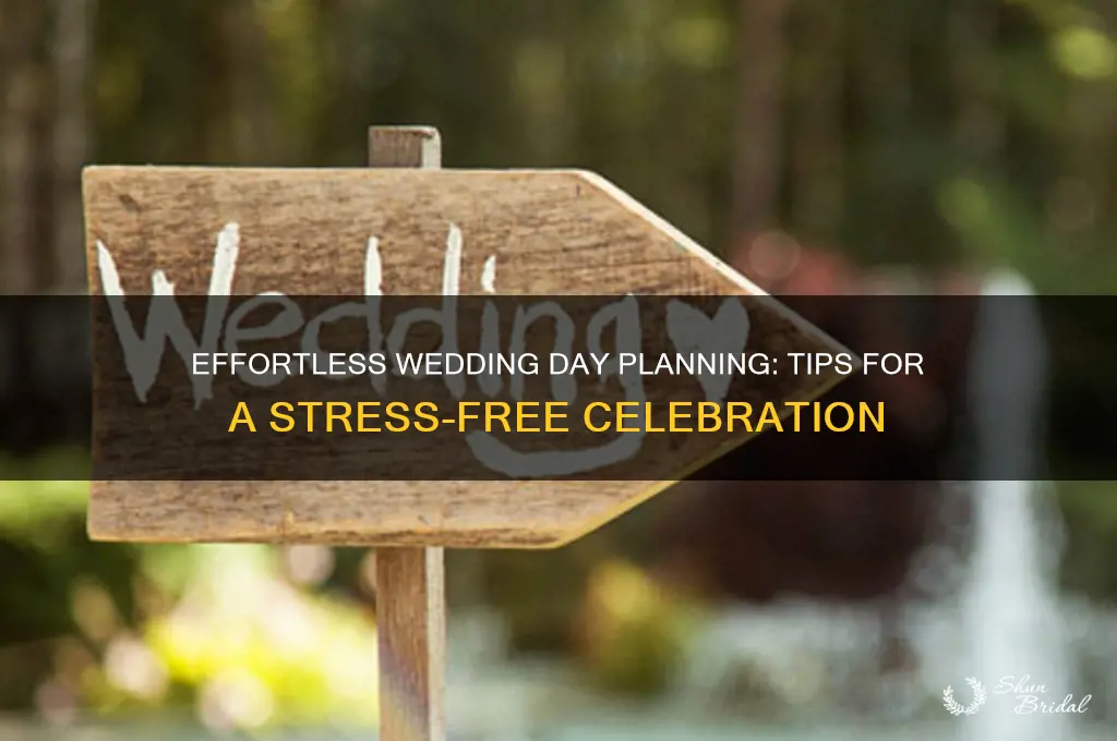 how to organize a wedding day
