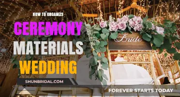 Effortless Wedding Ceremony Prep: Organizing Materials for a Stress-Free Day