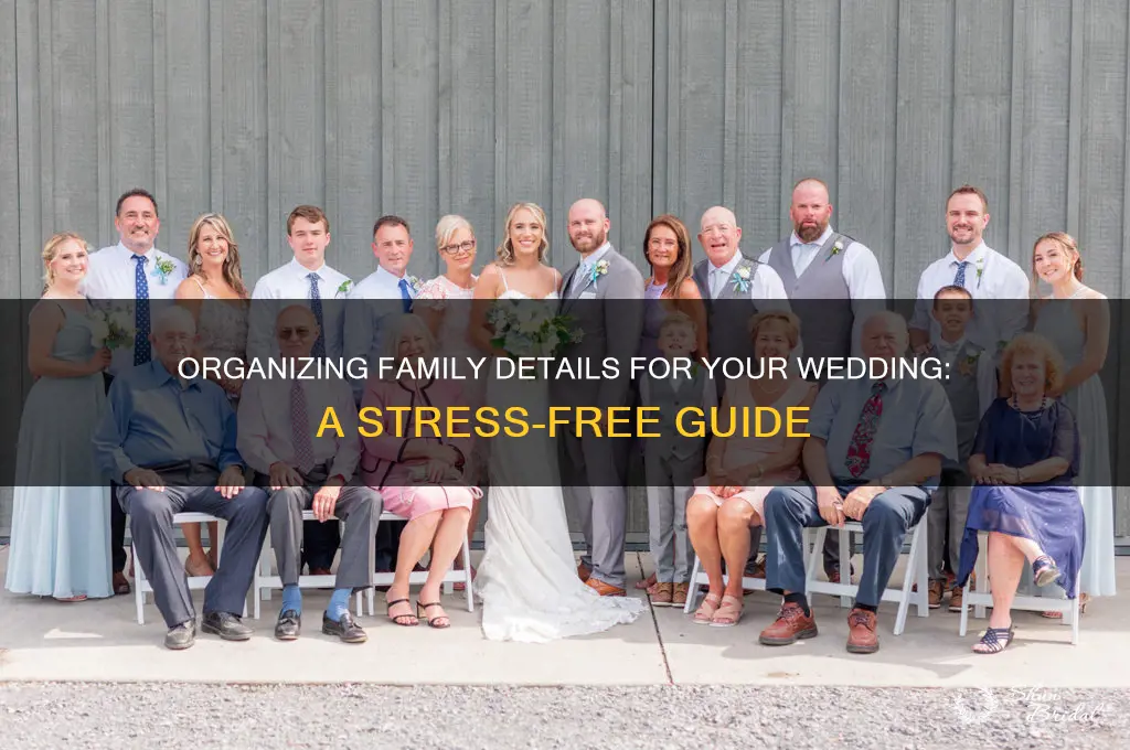 how to organize family details for wedding