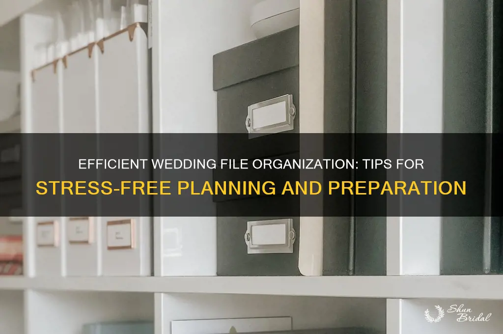 how to organize file for a wedding