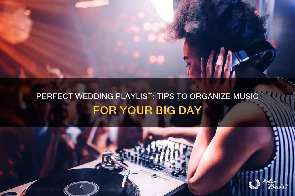 how to organize music for wedding