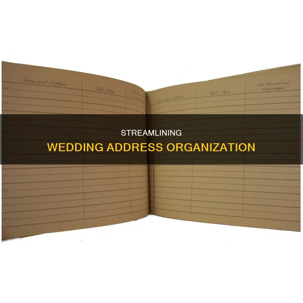 how to organize wedding addresses