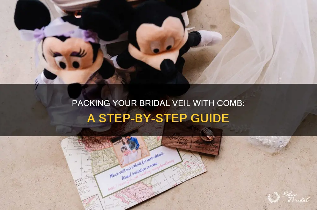 how to pack a bridal veil with comb