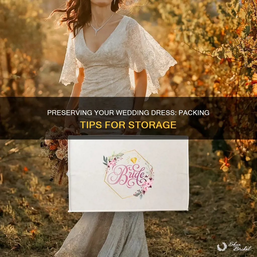 how to pack a wedding dress for storage