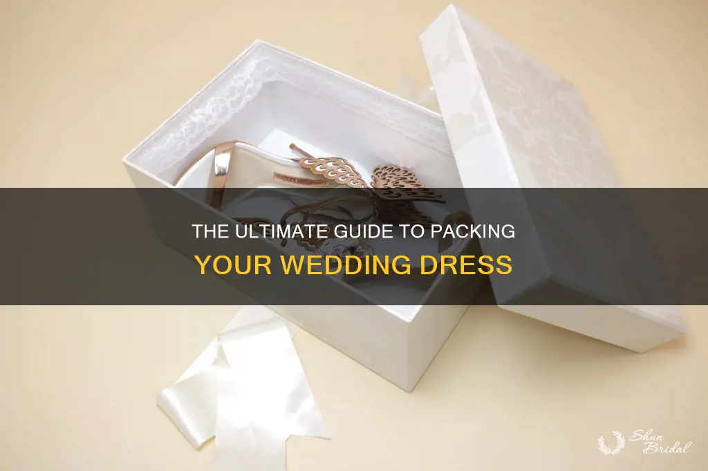 how to pack a wedding dress in a box