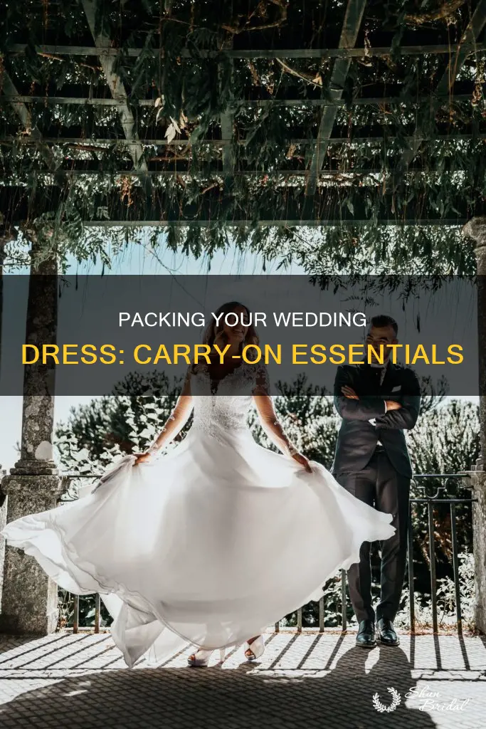 how to pack a wedding dress in a carry on