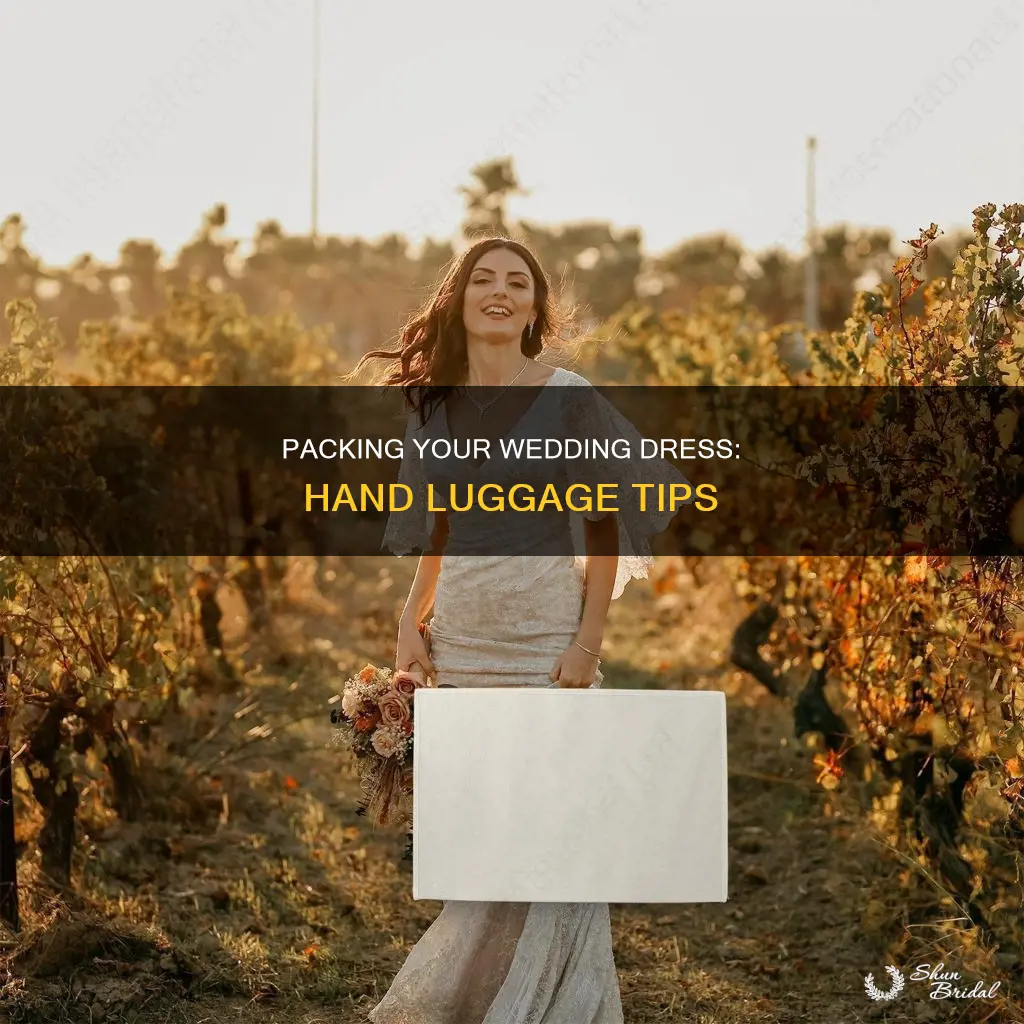 how to pack a wedding dress into hand luggage