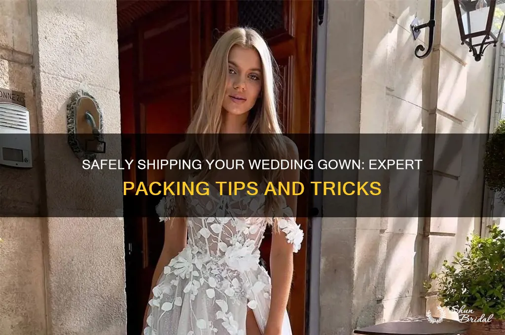 how to pack a wedding gown for shipping