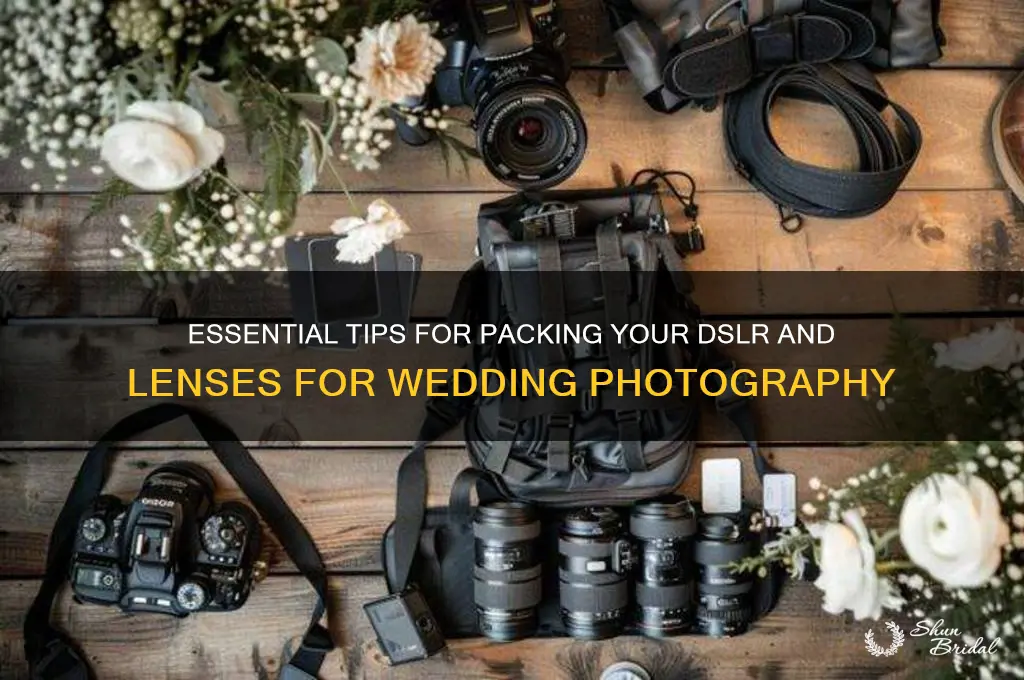 how to pack dslr and lenses for wedding shoot