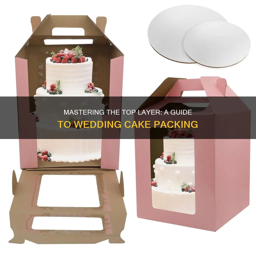 how to pack top layer of wedding cake