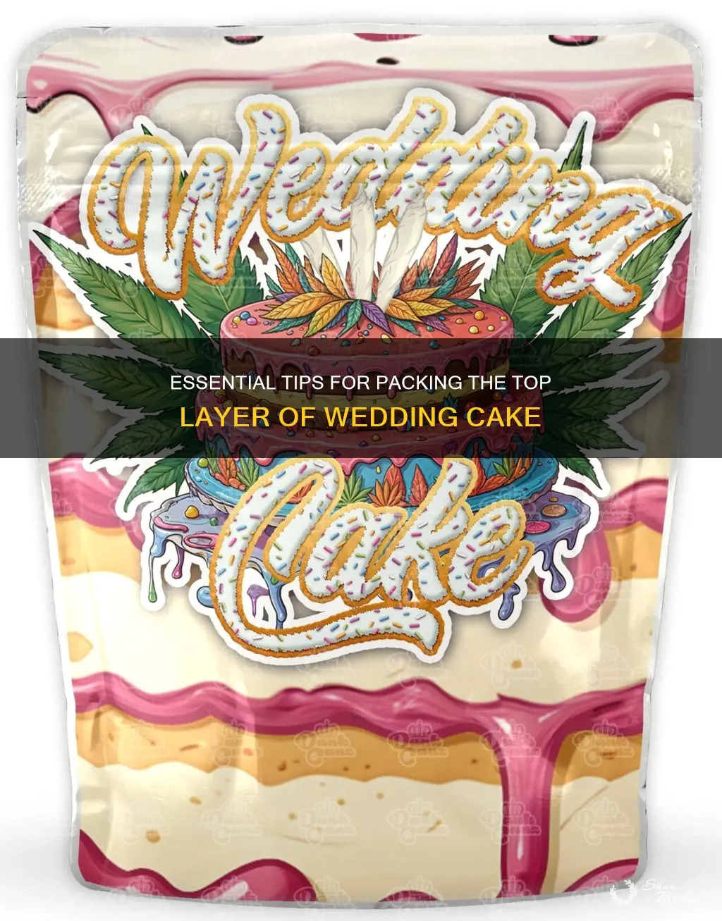 how to pack top layer of wedding cake