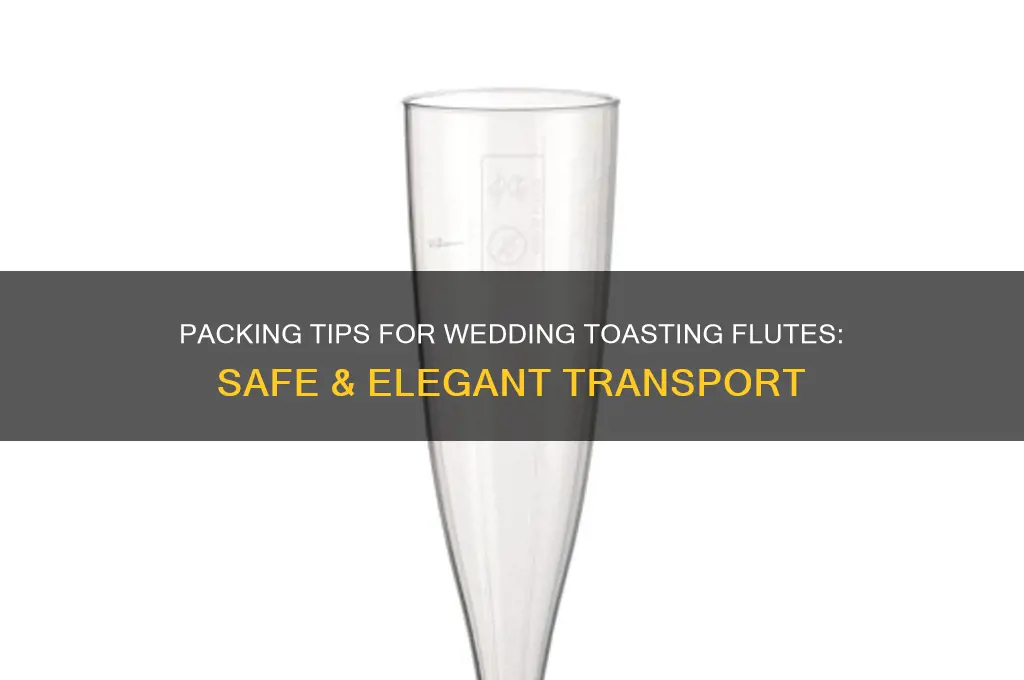 how to pack tosting flutes for wedding