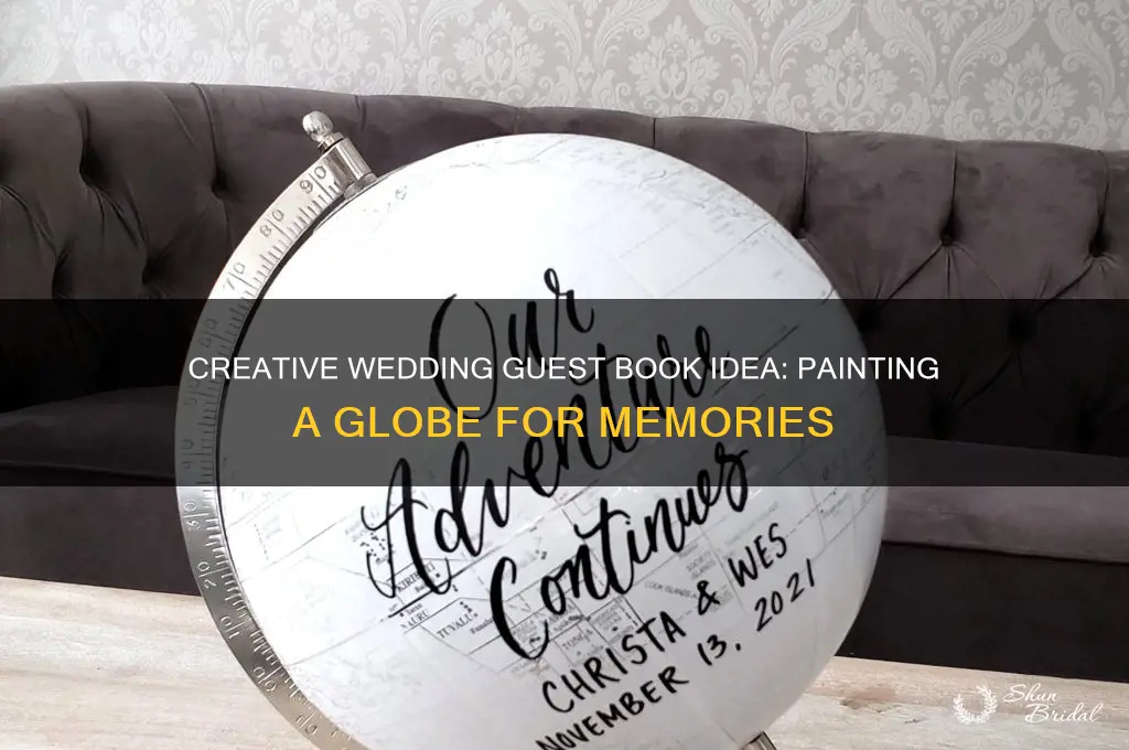 how to paint a globe for wedding guest book