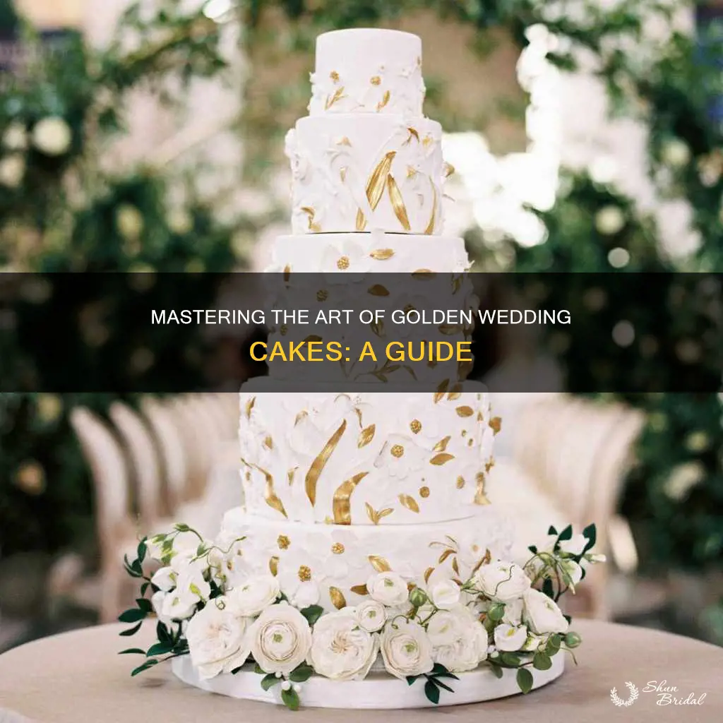 how to paint a wedding cake gold