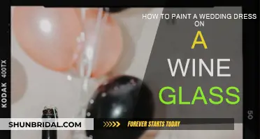 Creating Wedding Dress Wine Glass Art
