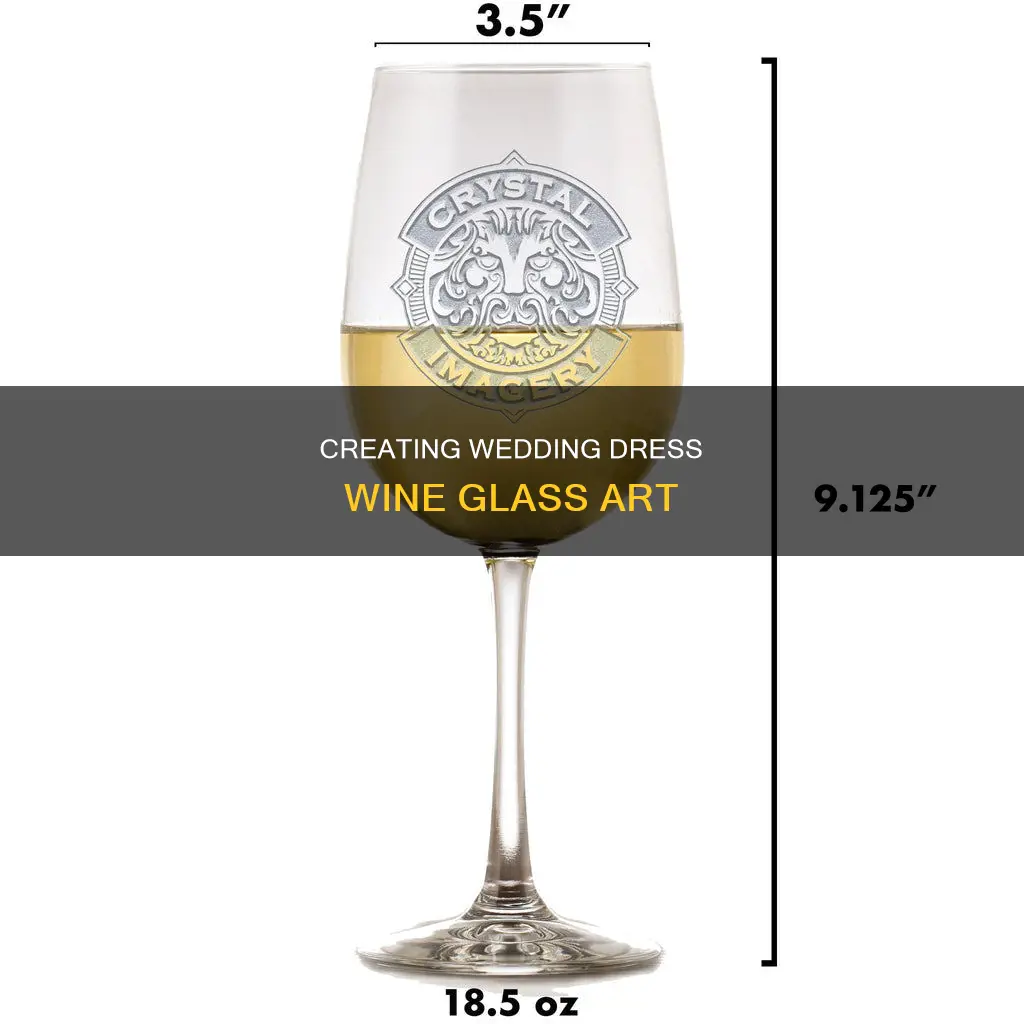 how to paint a wedding dress on a wine glass