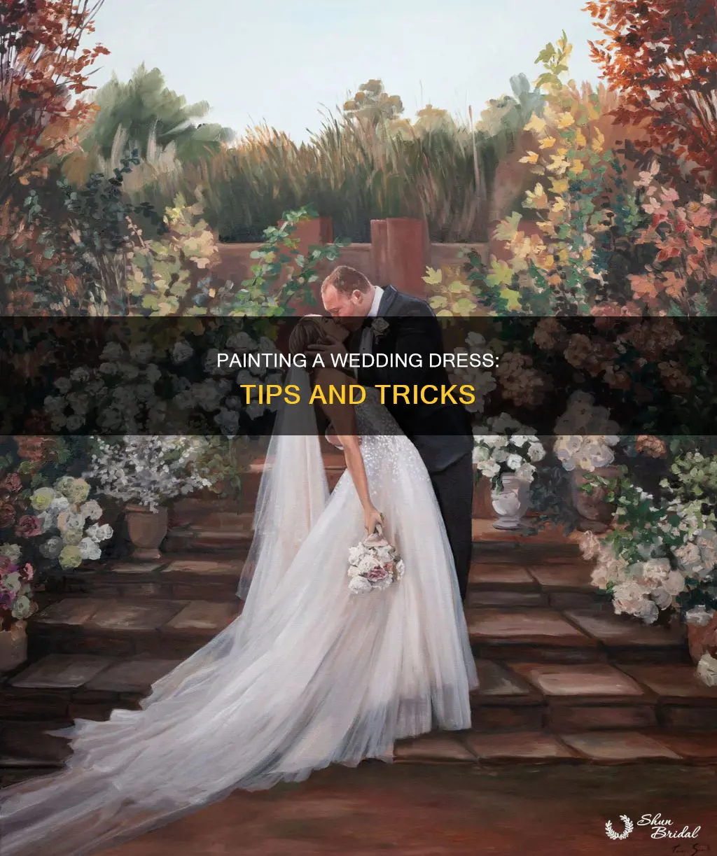 how to paint a wedding dress