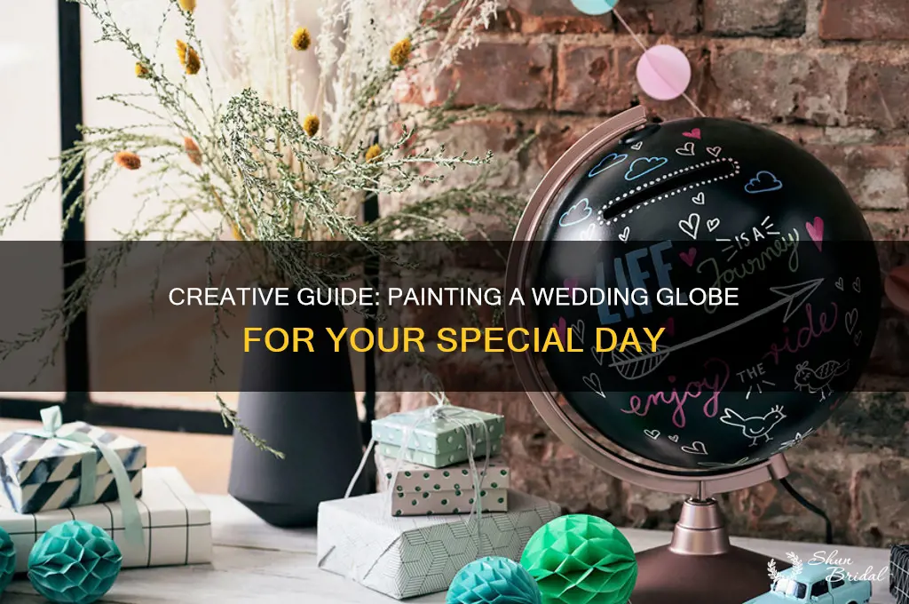 how to paint a wedding globe