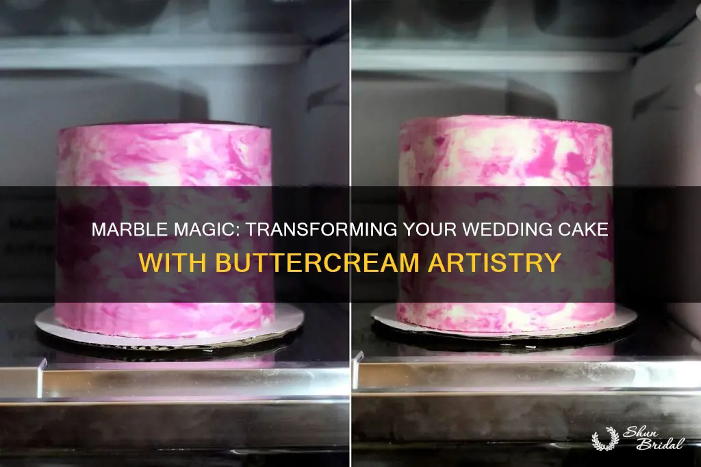 how to paint and marble a buttercream wedding cake