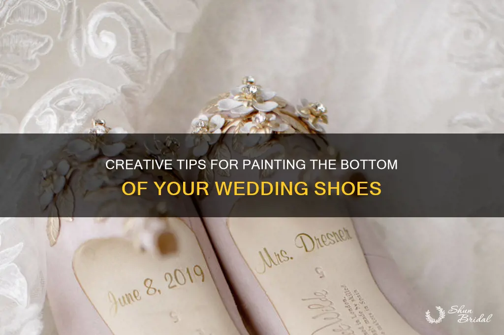 how to paint bottom of wedding shoes