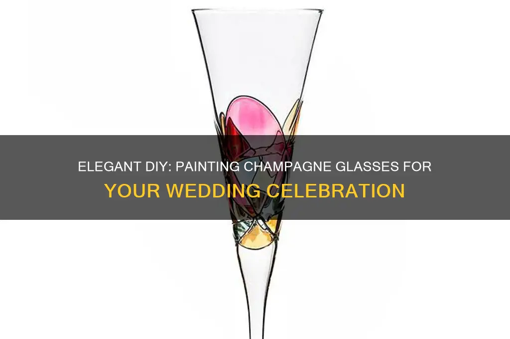 how to paint champagne glasses for wedding