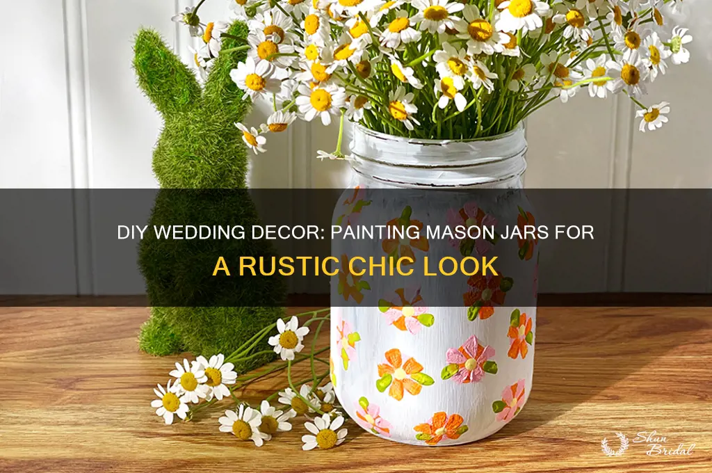 how to paint mason jars for wedding