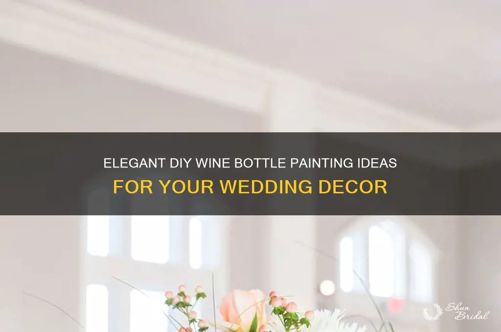how to paint whine bottles for wedding