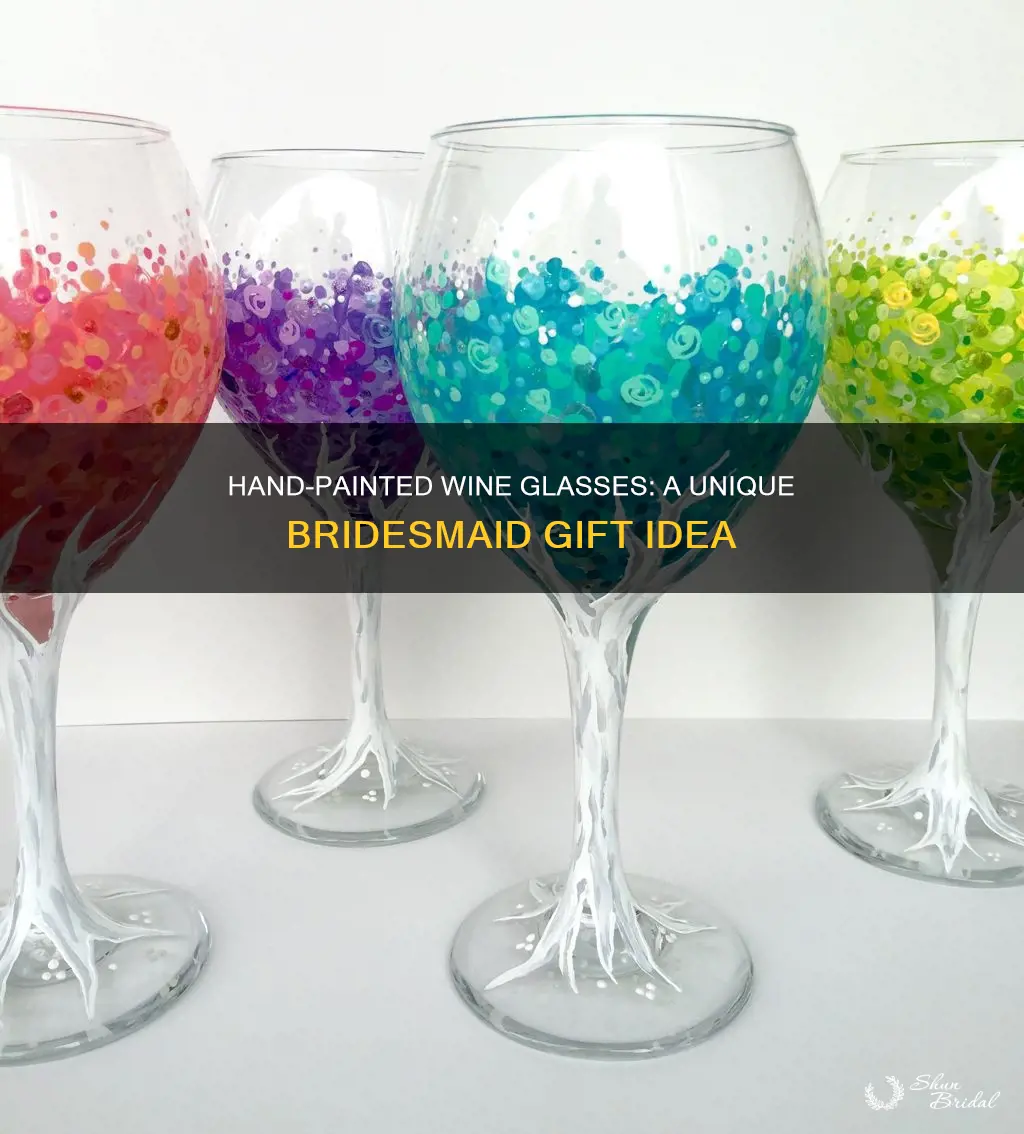 how to paint wine glasses for bridesmaids