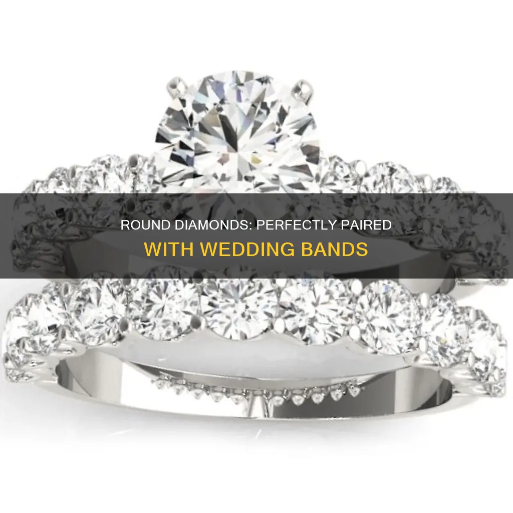 how to pair round diamond with wedding band