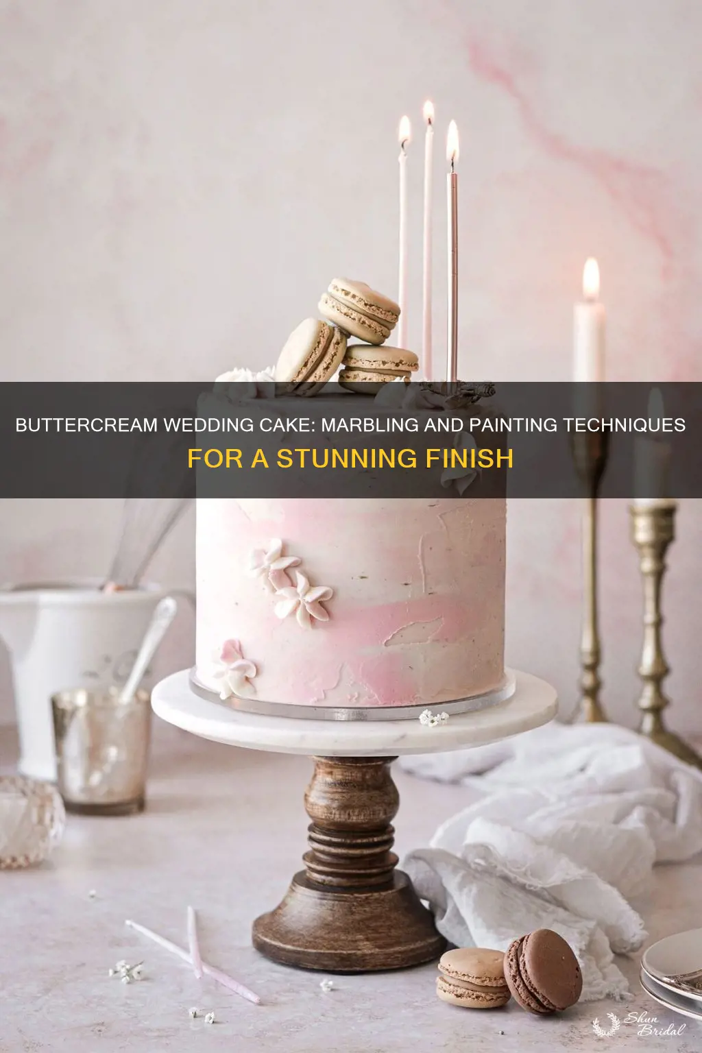 how to pairnt and marbel a butter cream wedding cake