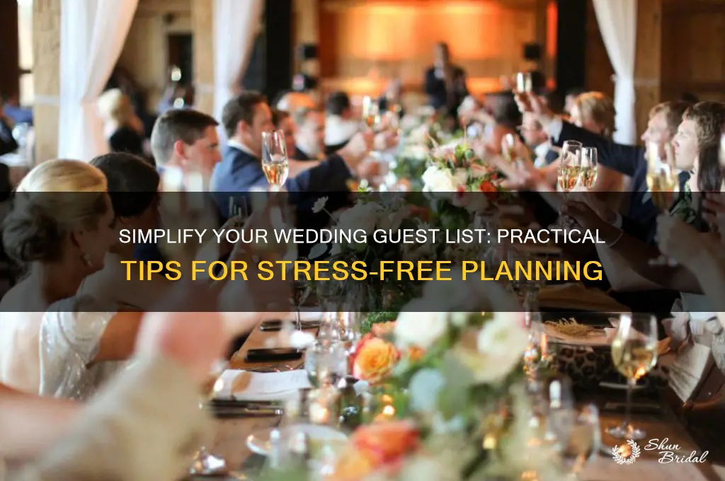 how to pare down a wedding list