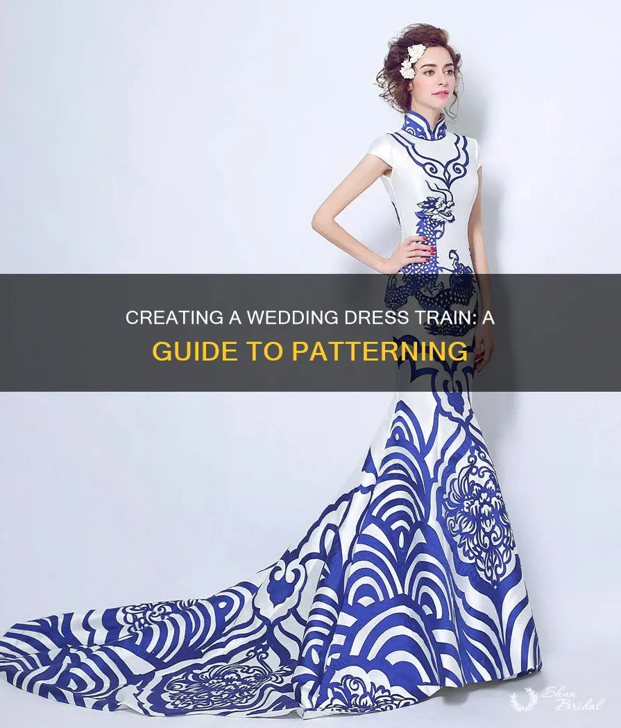 how to pattern a wedding dress train