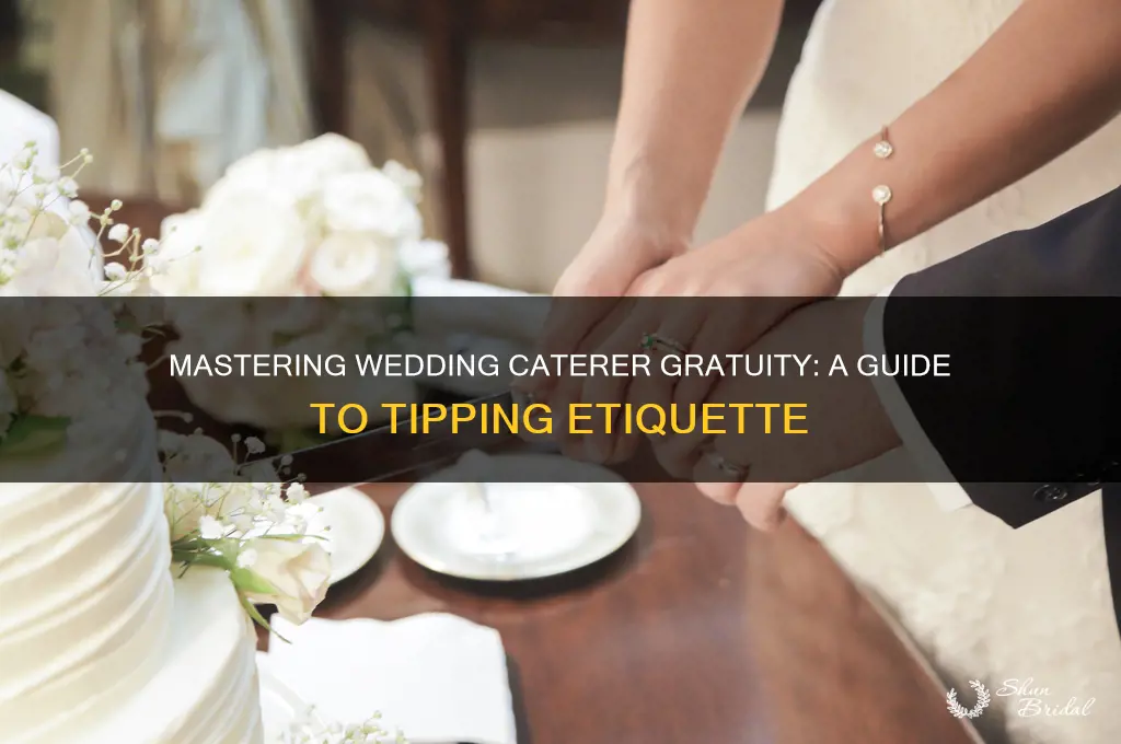 how to pay wedding catrery gratuity