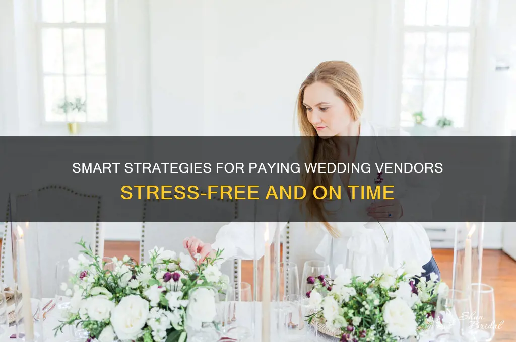 how to pay wedding vendors