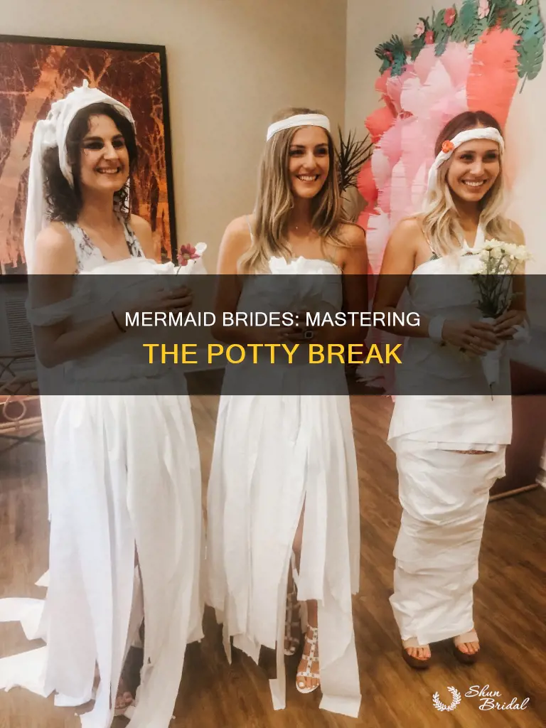 how to pee in a mermaid wedding dress