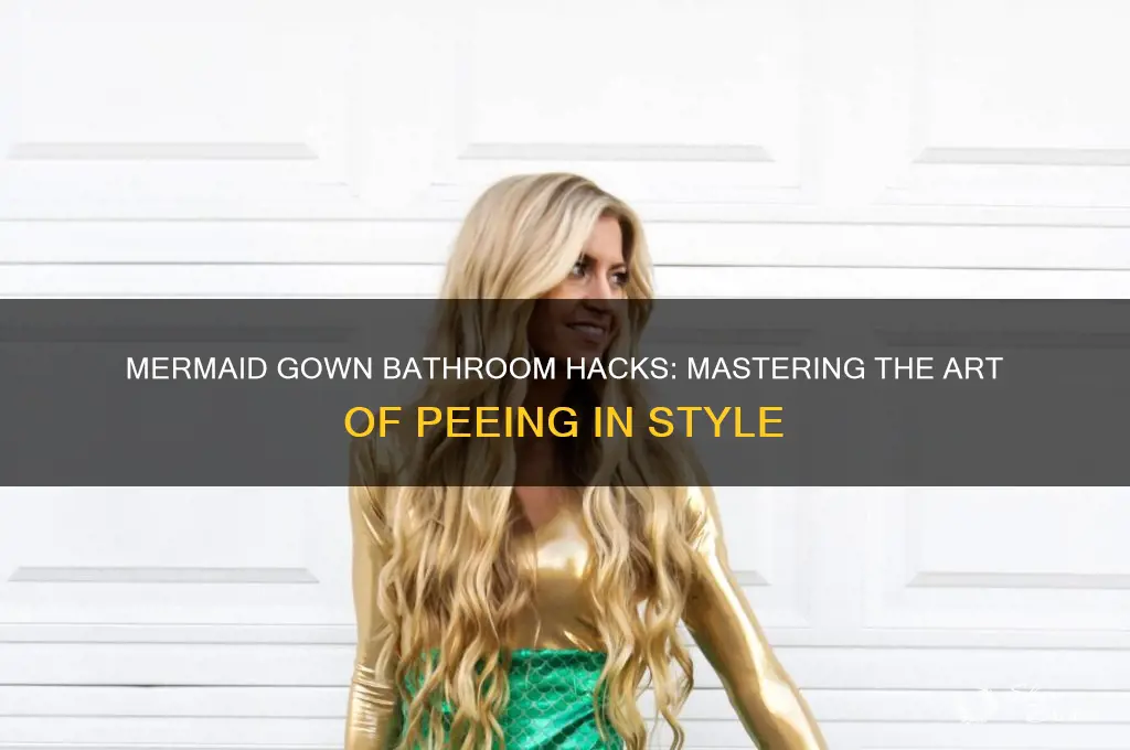 how to pee in a mermaid wedding gown