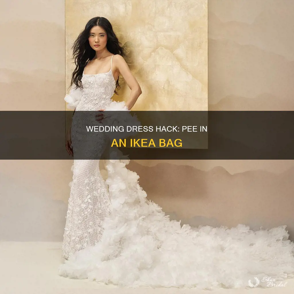 how to pee in a wedding dress ikea bag