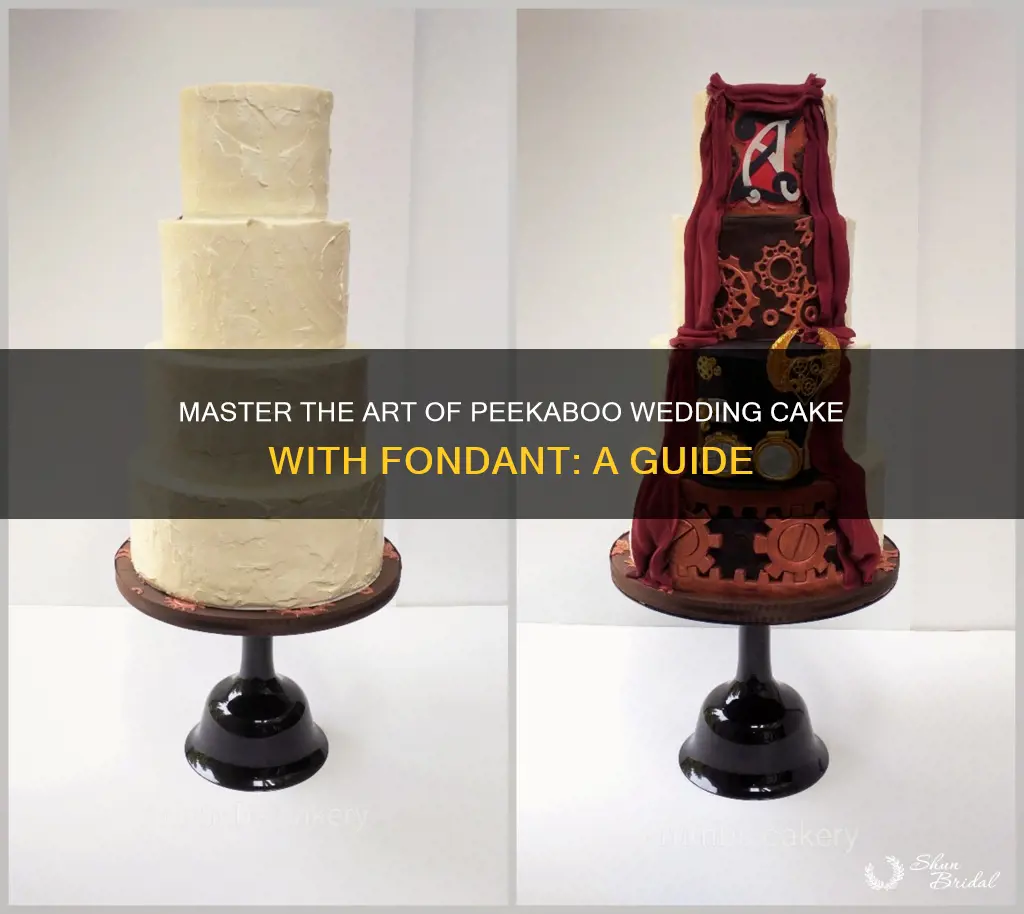 how to peekaboo wedding cake with fondant