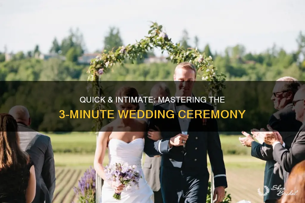 how to perform a 3 mintue wedding
