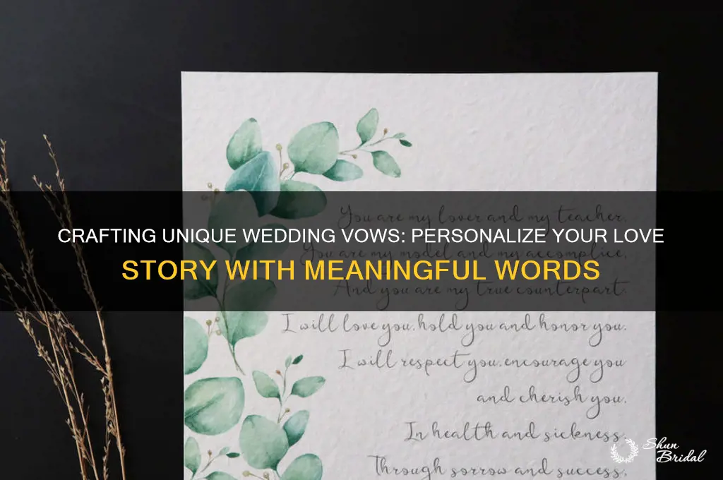 how to personalise your wedding vows