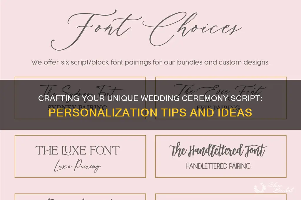 how to personalize a wedding ceremony script