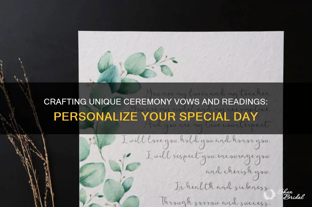 how to personalize ceremony vows and readings