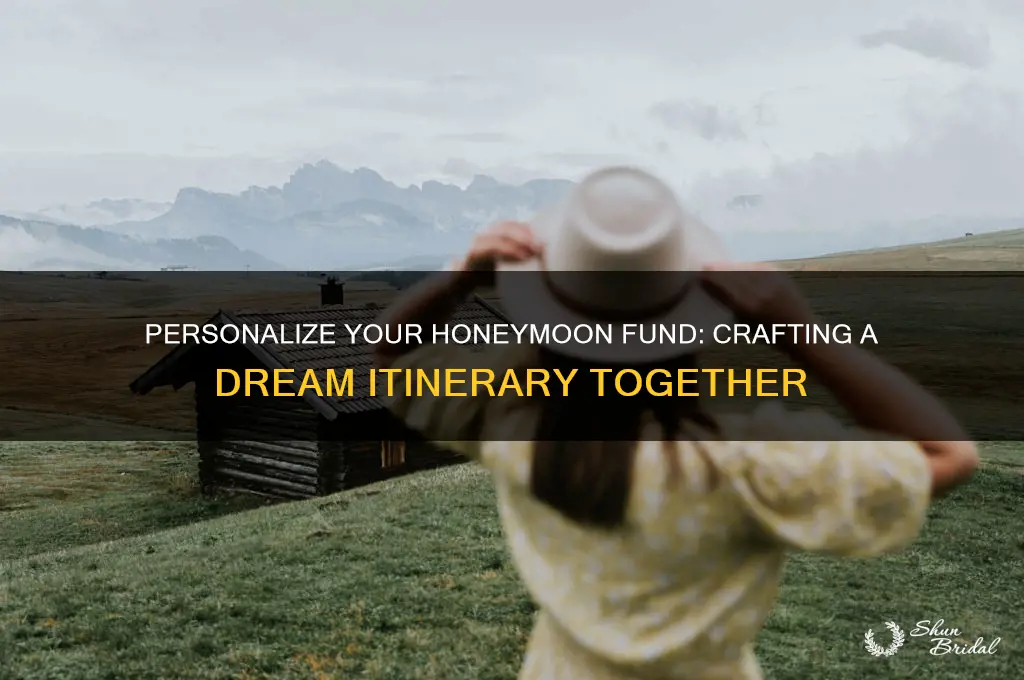 how to personalize honeymoon fund with itinerary