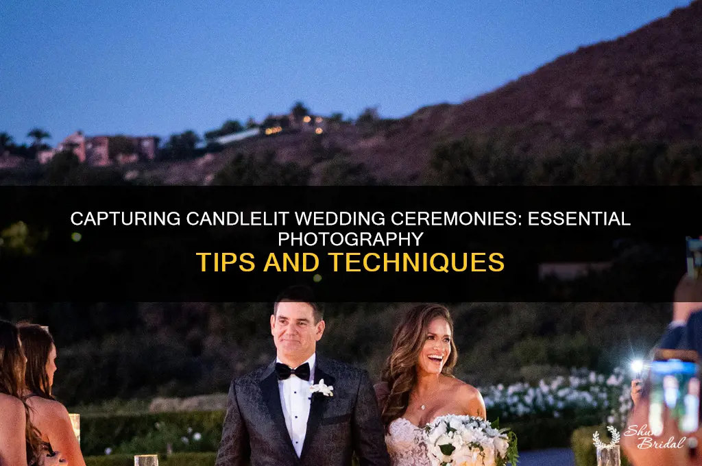 how to photograph a candlelit wedding ceremony