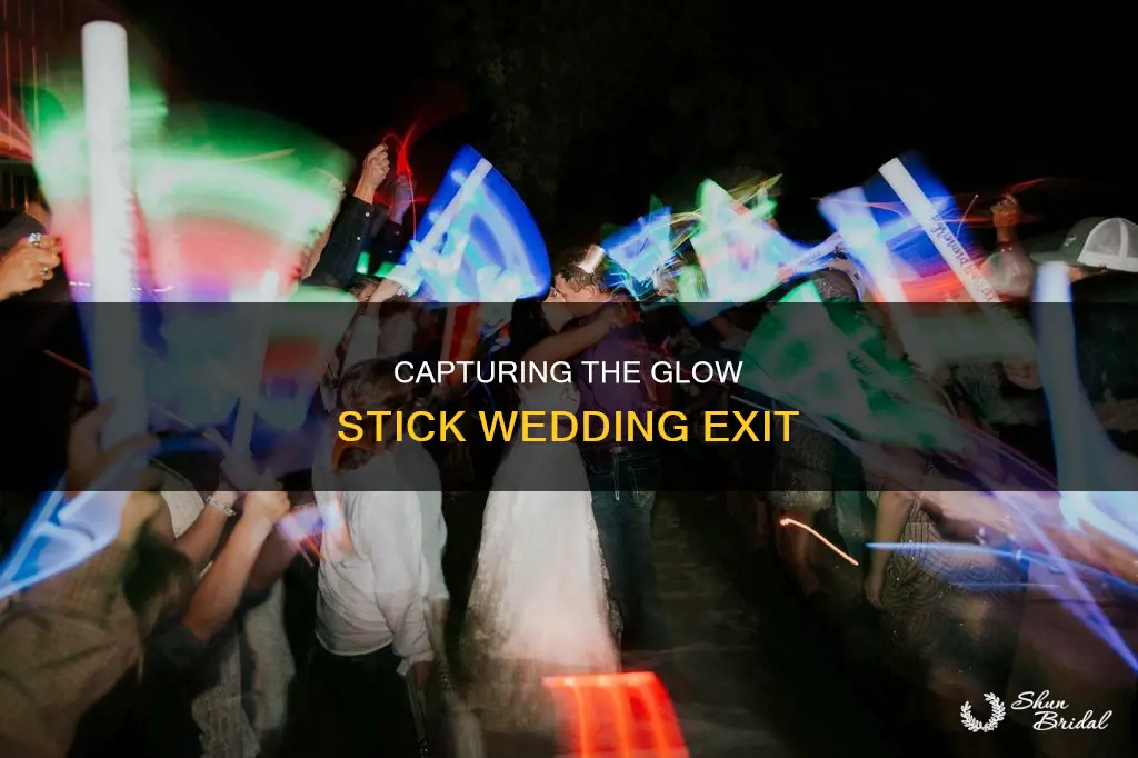 how to photograph a glow stick wedding exit
