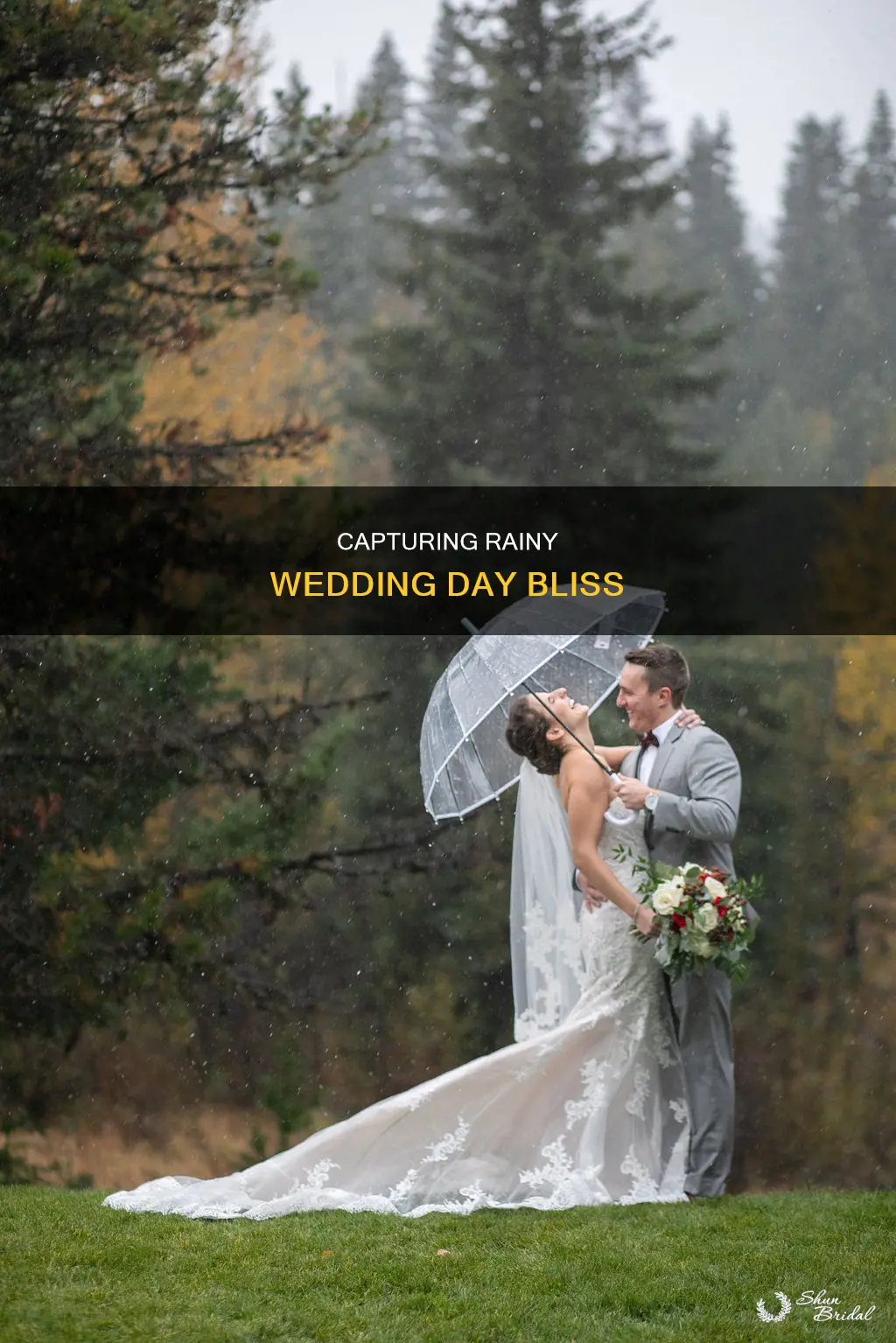 how to photograph a rainy wedding